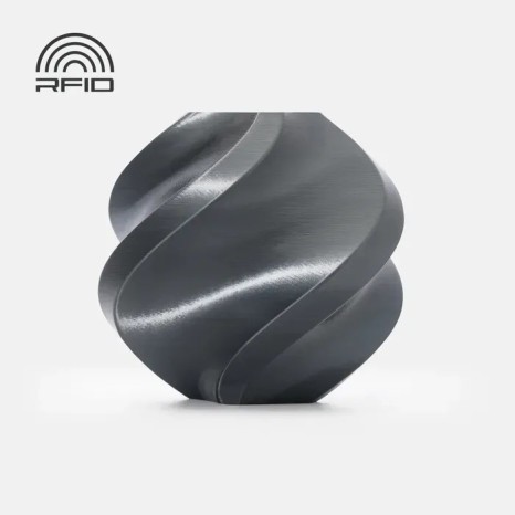 Filamento PLA Seda Bambu Lab (Silk) Gris titanio
